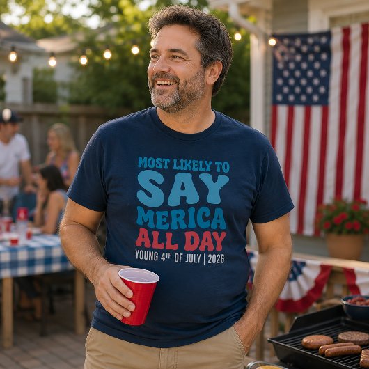 アメリカを一日中叫ぶタイプの人カスタム Tシャツ