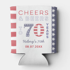 アメリカを代表するスターズ＆ストライプスの70歳誕生日パーティー 缶クーラー
