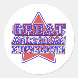 アメリカを代表する小説家のスターデザイン ラウンドシール