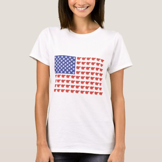 アメリカを代表する愛国的な極地 Tシャツ (正面)