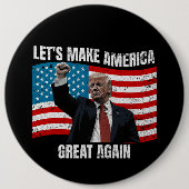 アメリカを作り直素晴らしそう 缶バッジ (正面)