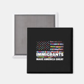 アメリカを偉大にする移民 メキシコ アメリカ マグネット (正面/裏面)