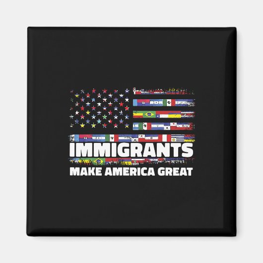 アメリカを偉大にする移民 メキシコ アメリカ マグネット (正面)