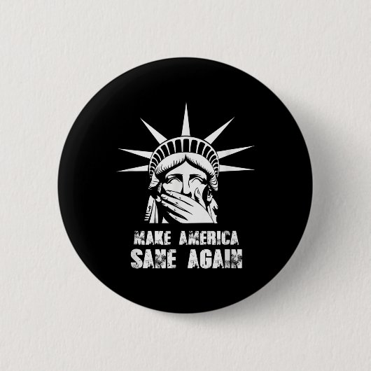 アメリカを再びアンチトランプ抵抗運動させる 缶バッジ (正面)