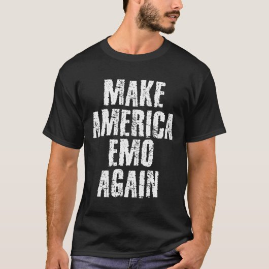 アメリカを再びエモにする 面白いゴスアメリカのギフトアイデア Tシャツ (正面)
