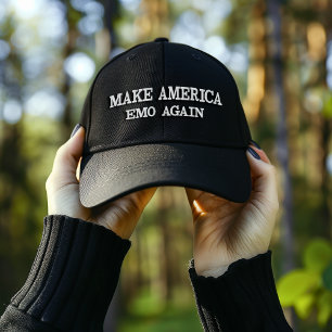 アメリカを再びエモに 刺繍入りキャップ
