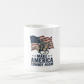アメリカを再びカウボーイに 愛国 ウエスタンTシャツ_ コーヒーマグカップ (中央)