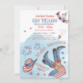 アメリカを再びカウボーイに - 250周年記念祝賀 招待状 (正面)