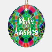 「アメリカを再びグルーヴにする」 セラミックオーナメント (左)