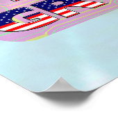 アメリカを再びグルーヴィーに Tie-Dye ポスター (角)