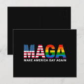 アメリカを再びゲイに ゲイプライド 2025 LGBTQ+ ポストカード (正面/裏面)