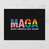 アメリカを再びゲイに ゲイプライド 2025 LGBTQ+ ポストカード (正面)