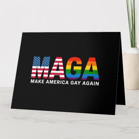アメリカを再びゲイに 2025ゲイプライド LGBTQ+ カード (正面)