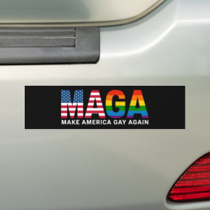 アメリカを再びゲイに 2025ゲイプライド LGBTQ+ バンパーステッカー