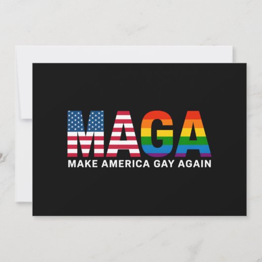 アメリカを再びゲイに 2025ゲイプライド LGBTQ+ 招待状 (正面)