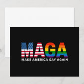 アメリカを再びゲイに 2025ゲイプライド LGBTQ+ 招待状 (正面/裏面)