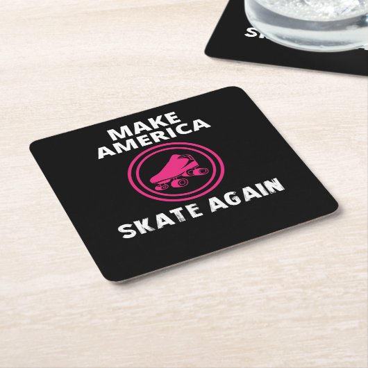 アメリカを再びスケートさせる スクエアペーパーコースター (アングル)