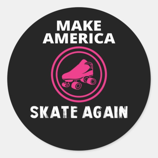 アメリカを再びスケートさせる ラウンドシール (正面)