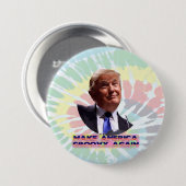 アメリカを再びタイダイのタイダイのピンバックボタンにする 缶バッジ (正面&裏面)