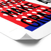 アメリカを再びチーズの切り株のユーモアに変おもしろいえる ポスター (角)