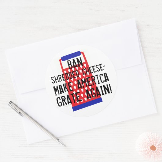 アメリカを再びチーズの切り株のユーモアに変おもしろいえる ラウンドシール (封筒)