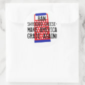 アメリカを再びチーズの切り株のユーモアに変おもしろいえる ラウンドシール (バッグ)