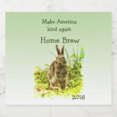 アメリカを再びバンニーラビットビアラベルに作る ビールラベル (シングルラベル)
