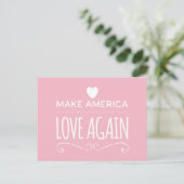 アメリカを再びピンク色におもしろいする ポストカード (スタンド正面)