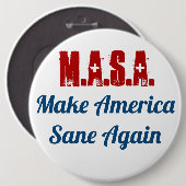 アメリカを再びマサにする 缶バッジ (正面&裏面)