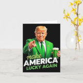 アメリカを再びラッキーおもしろいにするトランプビアマグSt P カード (黄色い花)