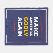 アメリカを再び信心深くする フリースブランケット (正面(横))