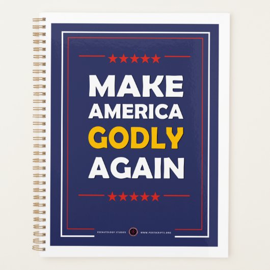 アメリカを再び信心深くする プランナー手帳 (正面)