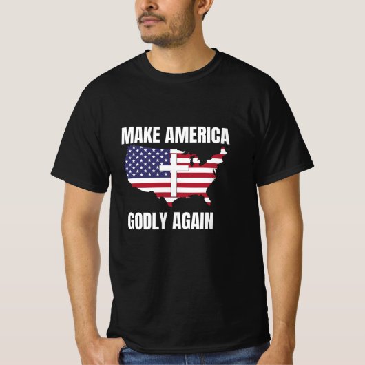 アメリカを再び信心深くする Tシャツ (正面)