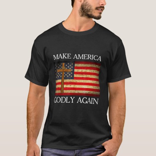 アメリカを再び信心深くする Tシャツ (正面)
