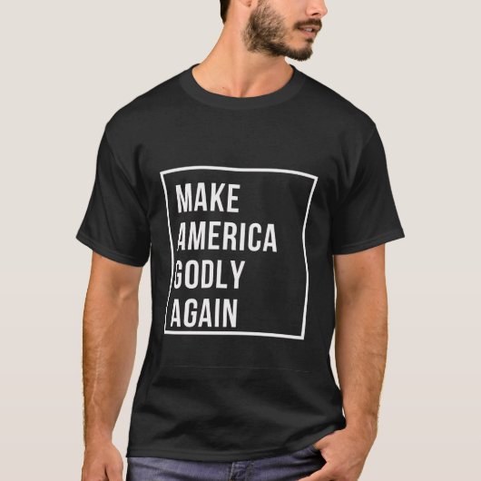 アメリカを再び信心深くする Tシャツ (正面)