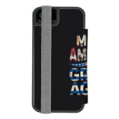 アメリカを再び偉大にしよう INCIPIO iPhoneウォレットケース (フォリオ裏面)