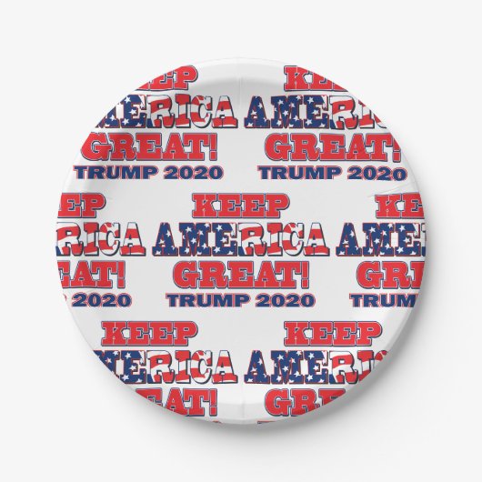 アメリカを再び偉大に トランプ 2020 ペーパープレート (正面)