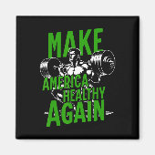 アメリカを再び健康にする重量挙げジムのフィットネス マグネット (正面)