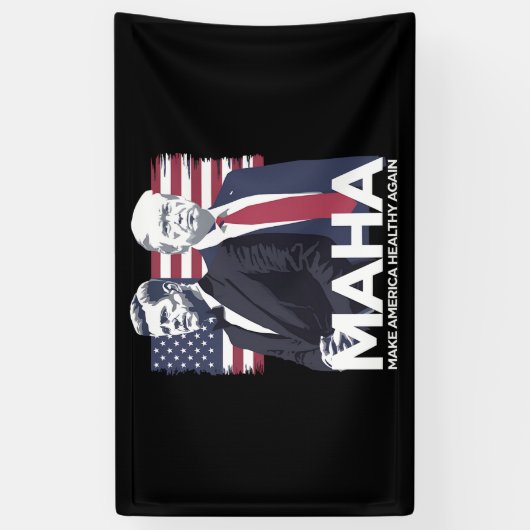 アメリカを再び健康にする 横断幕 (縦)