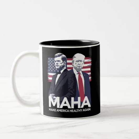 アメリカを再び健康に ツートーンマグカップ (左)