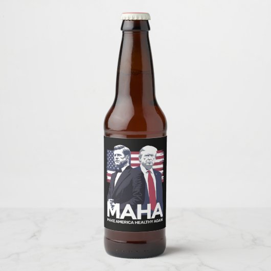 アメリカを再び健康に ビールラベル (正面)