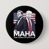 アメリカを再び健康に 缶バッジ (正面)