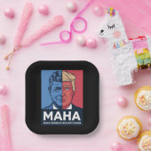 アメリカを再び健康に MAHA 2024 トランプ ペーパープレート (パーティー)