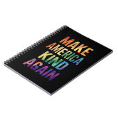 アメリカを再び優しい国に レインボー LGBTQ ゲイ ノートブック (左側)