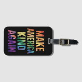 アメリカを再び優しい国に レインボー LGBTQ ゲイ ラゲッジタグ (正面横)