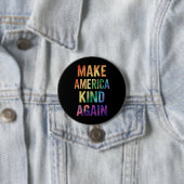 アメリカを再び優しい国に レインボー LGBTQ ゲイ 缶バッジ (インサイチュ)