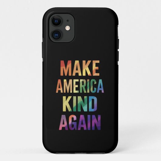 アメリカを再び優しい国に レインボー LGBTQ ゲイ Case-Mate iPhoneケース (裏面)