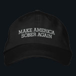 アメリカを再び冷静にする 刺繍入りキャップ<br><div class="desc">しらふでおもしろいの好奇心や回復の人々のための健全なデザイン。</div>