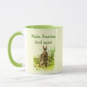 アメリカを再び可愛いバニーラビットマグに マグカップ (左)