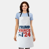 アメリカを再び安全にするトランプVance 2024 MAGA エプロン (着用した状態)